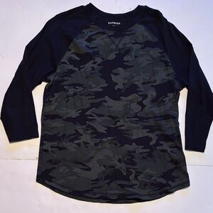 Express Dark Camouflage Raglan Shirt